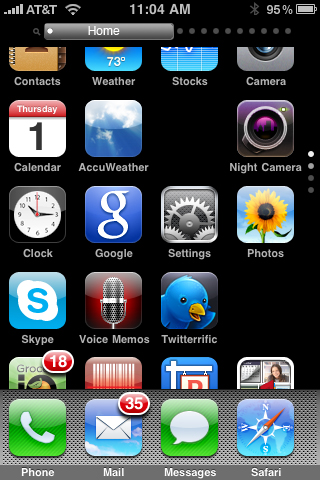 Springboard scrollable Home Page in mid-scroll